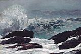 Winslow Homer Canvas Paintings - Maine Coast